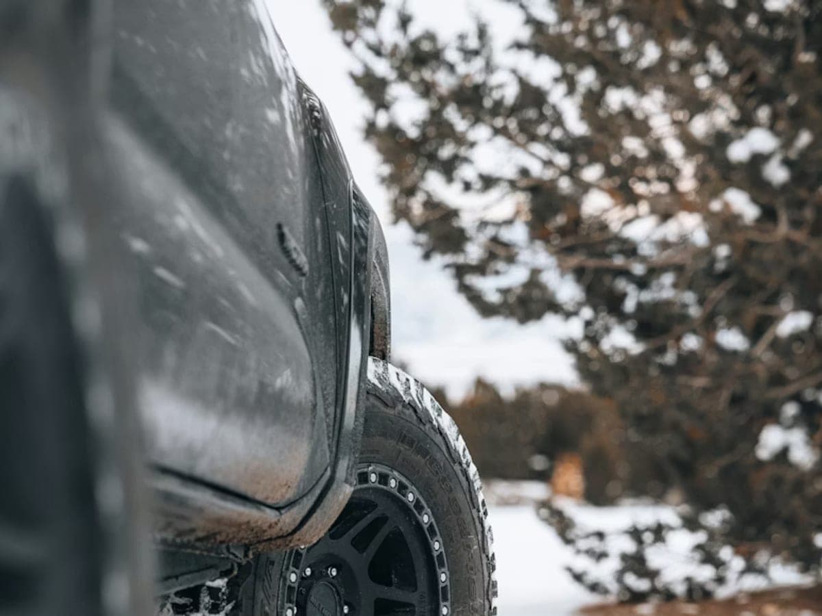 Winter tire in snow